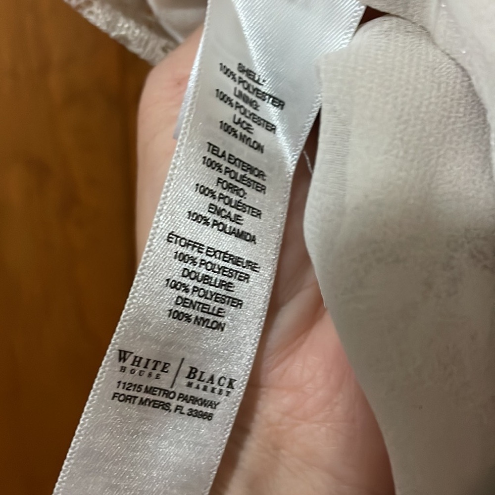 WHBM Cream Lace Top - Picture 8 of 11